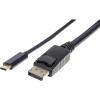 Manhattan USB 2.0 adaptér [1x USB-C® zástrčka - 1x zástrčka DisplayPort] USB-C auf DisplayPort-Kabel Stecker/Stecker 4K@60Hz-Ausgangssignal 2 m schwarz 2.00 m