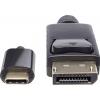 Manhattan USB 2.0 adaptér [1x USB-C® zástrčka - 1x zástrčka DisplayPort] USB-C auf DisplayPort-Kabel Stecker/Stecker 4K@60Hz-Ausgangssignal 2 m schwarz 2.00 m