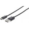 Manhattan USB kabel USB 2.0 USB-A zástrčka, USB-C ® zástrčka 3.00 m černá 354936