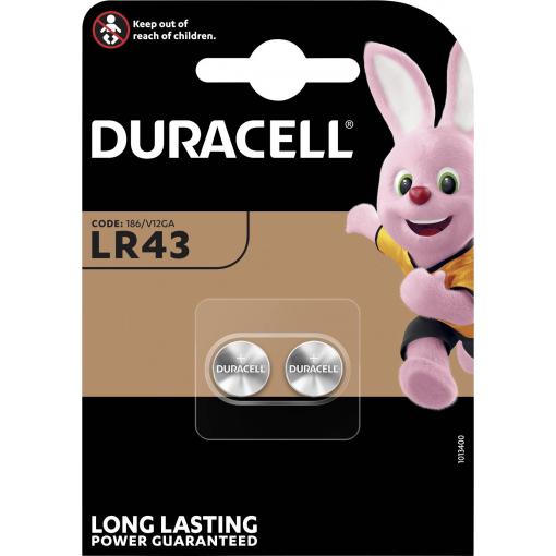Duracell AG12 knoflíkový článek LR 43 alkalicko-manganová 73 mAh 1.5 V 2 ks