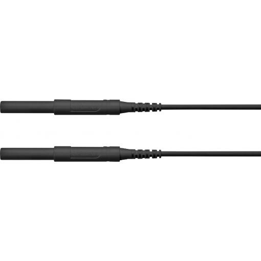 Schützinger HSPL 8568 / AWG16 / 100 / SW bezpečnostní měřicí kabely zástrčka 4 mm zástrčka 4 mm černá 1 ks