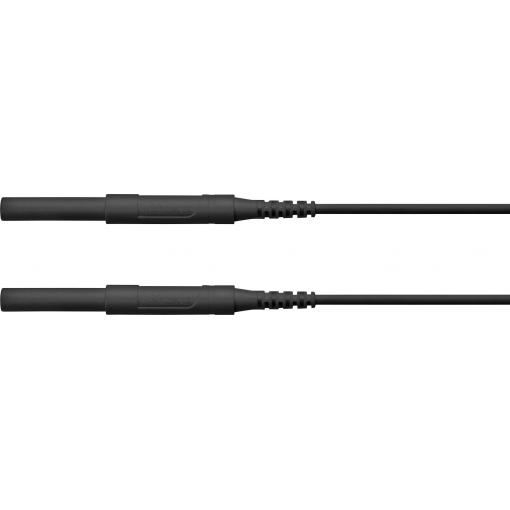 Schützinger HSPL 8568 / AWG16 / 50 / SW bezpečnostní měřicí kabely zástrčka 4 mm zástrčka 4 mm černá 1 ks