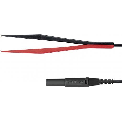 Schützinger KML 7848 Au / PZ / 150 / SW měřicí kabel zástrčka 4 mm Kelvinova svorka černá 1 ks