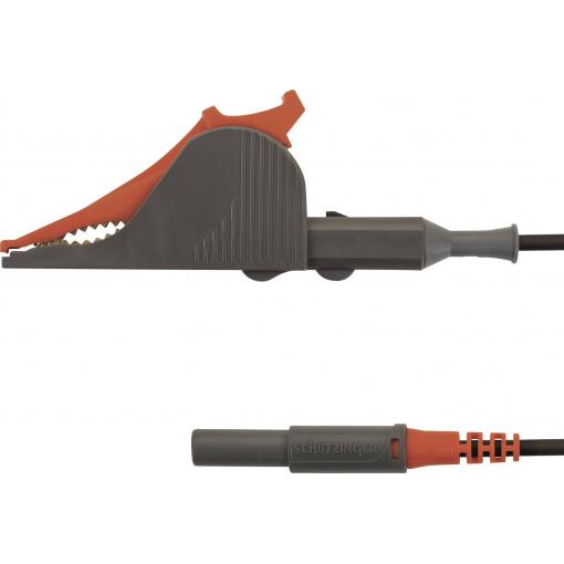 Schützinger KML 7852 Au / SAK / 150 / RT měřicí kabel zástrčka 4 mm Kelvinova svorka červená 1 ks