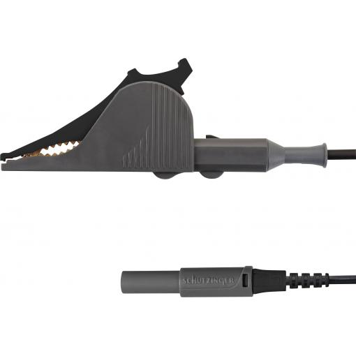 Schützinger KML 7852 Au / SAK / 150 / SW měřicí kabel zástrčka 4 mm Kelvinova svorka černá 1 ks