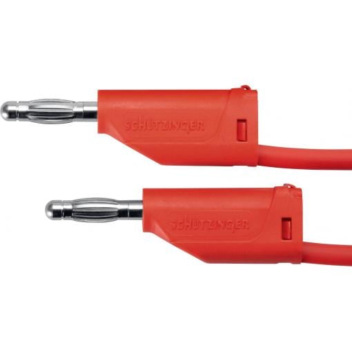 Schützinger MFK 15 / 1 / 100 / RT měřicí kabel zástrčka 4 mm zástrčka 4 mm červená 1 ks