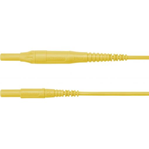 Schützinger MSFK B441 / 1 / 100 / GE měřicí kabel zástrčka 4 mm zástrčka 4 mm žlutá 1 ks