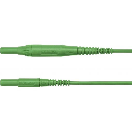 Schützinger MSFK B441 / 1 / 100 / GN měřicí kabel zástrčka 4 mm zástrčka 4 mm zelená 1 ks
