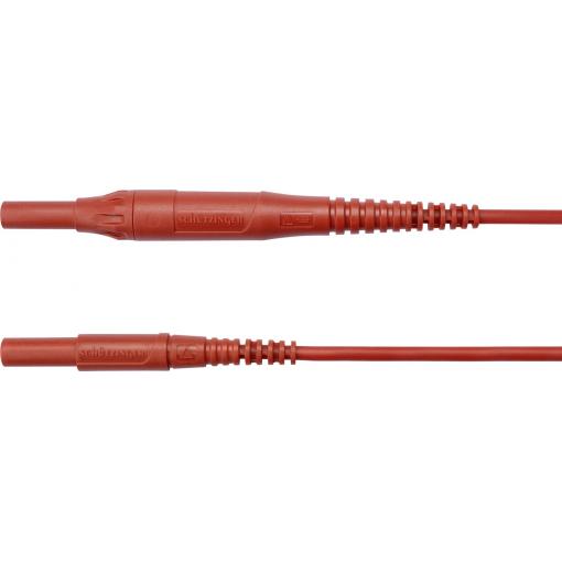 Schützinger MSFK B441 / 1 / 100 / RT měřicí kabel zástrčka 4 mm zástrčka 4 mm červená 1 ks
