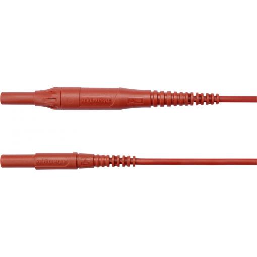 Schützinger MSFK B441 / 1 / 200 / RT měřicí kabel zástrčka 4 mm zástrčka 4 mm červená 1 ks