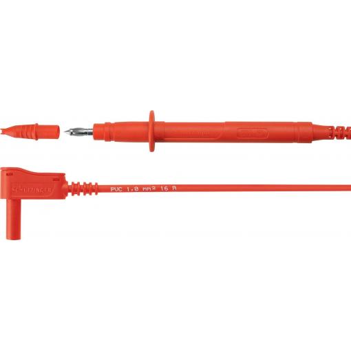 Schützinger SPL 7312 Ni / 1 / 100 / RT bezpečnostní měřicí kabely zástrčka 4 mm zkušební hroty červená 1 ks