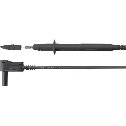 Schützinger SPL 7312 Ni / 1 / 100 / SW bezpečnostní měřicí kabely zástrčka 4 mm zkušební hroty černá 1 ks