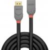 LINDY DisplayPort prodlužovací kabel Konektor DisplayPort, DisplayPort zásuvka 1.00 m antracitová, černá, červená 36496 pozlacené kontakty Kabel DisplayPort