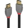 LINDY HDMI kabel Zástrčka HDMI-A, Zástrčka HDMI-A 7.50 m antracitová, černá, červená 36966 pozlacené kontakty HDMI kabel