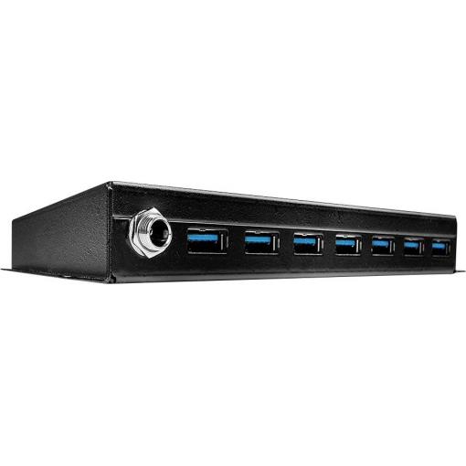 LINDY 7 Port USB 3.0 Metall Hub 7 portů USB Hub černá