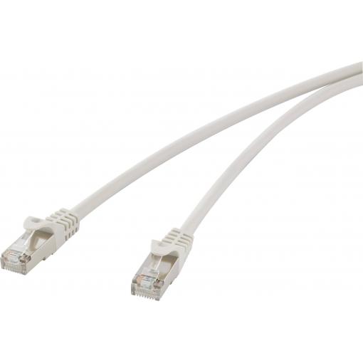 Renkforce RF-4724274 RJ45 síťové kabely, propojovací kabely CAT 5e F/UTP 1.00 m šedá s ochranou 1 ks