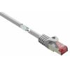 Renkforce RF-4724934 RJ45 síťové kabely, propojovací kabely CAT 6 S/FTP 2.00 m šedá s ochranou, pozlacené kontakty, samozhášecí 1 ks