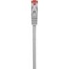 Renkforce RF-4724934 RJ45 síťové kabely, propojovací kabely CAT 6 S/FTP 2.00 m šedá s ochranou, pozlacené kontakty, samozhášecí 1 ks