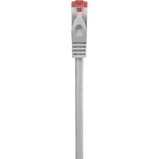 Renkforce RF-4724934 RJ45 síťové kabely, propojovací kabely CAT 6 S/FTP 2.00 m šedá s ochranou, pozlacené kontakty, samozhášecí 1 ks