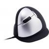 R-GO Tools HE (RGOHELELA) optická ergonomická myš, přenos USB, 5 tlačítko, 500 dpi, 1500 dpi, 2000 dpi, 3500 dpi, černá/stříbrná