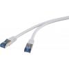 Renkforce RF-4732886 RJ45 síťové kabely, propojovací kabely CAT 6A S/FTP 2.00 m šedá flexibilní provedení, pozlacené kontakty 1 ks