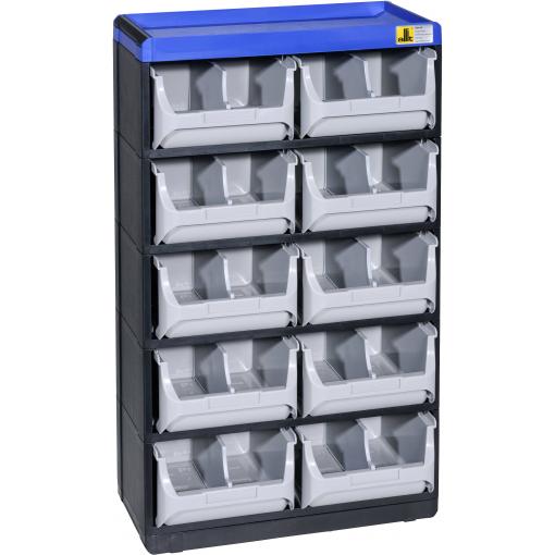 Allit 464630 zásobník na drobné díly , VarioPlus Pro 53/20, (š x v x h) 300 x 525 x 165 mm, černá, šedá, modrá, 1 ks