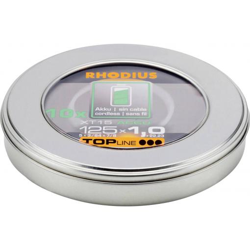 Rhodius XT15 ACCU BOX 210247 řezný kotouč rovný 115 mm 10 ks nerezová ocel, ocel