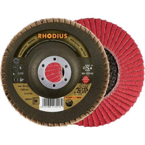 Rhodius 211312 JUMBO SPEED PACK vějířovitý brusný kotouč Průměr 125 mm Ø otvoru 22.23 mm 5 ks