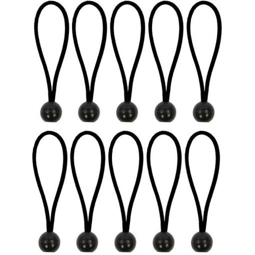 ProPlus 365644 sada napínáku stanu Zeltspanner-Set 10 Stück - elastisch 15cm mit Kunststoffball 10 ks
