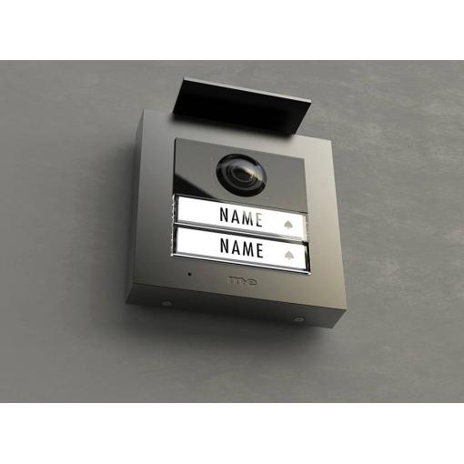 m-e modern-electronics VDV-2020 S kabelový, RFID domovní video telefon venkovní jednotka, stříbrná, 41266
