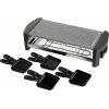 DOMO DO9039G raclette gril s lávovým kamenem, 8 pánví, nepřilnavý povlak černá, šedá