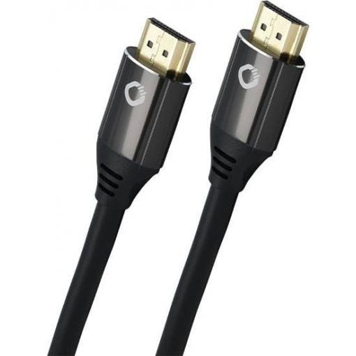 Oehlbach HDMI kabel Zástrčka HDMI-A, Zástrčka HDMI-A 0.75 m černá D1C92489 8K UHD, pozlacené kontakty HDMI kabel