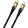 Oehlbach USB kabel USB 3.2 Gen2 USB-C ® zástrčka, USB-C ® zástrčka 1.00 m černá/zlatá D1C9531