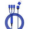 Smrter Nabíjecí kabel USB USB 2.0 USB-A zástrčka, USB-C ® zástrčka, Apple Lightning konektor 1.20 m modrá SMRTER_TRIO_L_NB