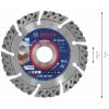 Bosch Accessories 2608900659 EXPERT MultiMaterial diamantový řezný kotouč Průměr 115 mm Ø otvoru 22.23 mm kámen, beton, cihla 1 ks