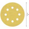 Bosch Accessories EXPERT C470 2608900801 brusné papíry pro excentrické brusky s otvory Zrnitost 400 (Ø) 115 mm 5 ks