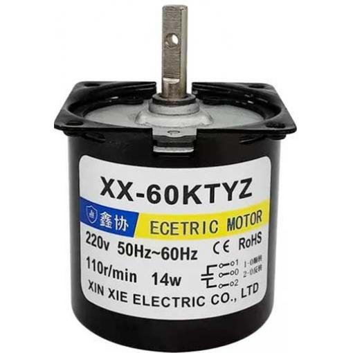 Synchronní motorek 60KTYZ, 230 V~, 14 W, 30 RPM s převodovkou