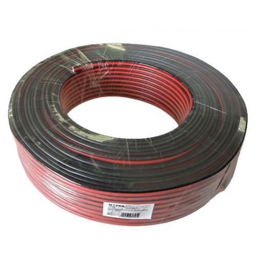 Dvojlinka 2×2,5 mm² CCA, 13 AWG, červeno-černá, 100 m