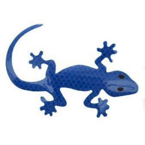 Reflexní nálepka Ještěrka GECKO modrá, 8,5 × 12,5 cm