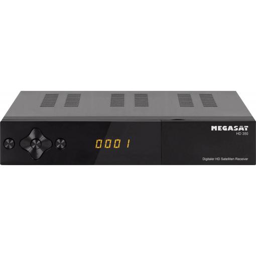 MegaSat HD 350 satelitní HD přijímač přenos přes 1 kabel, přední USB slot počet tunerů: 1