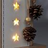 Solight vánoční LED dřevěná dekorace, stromek, 2x AA - 1V236