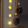 Solight vánoční LED dřevěná dekorace, hvězda, 2x AA - 1V237