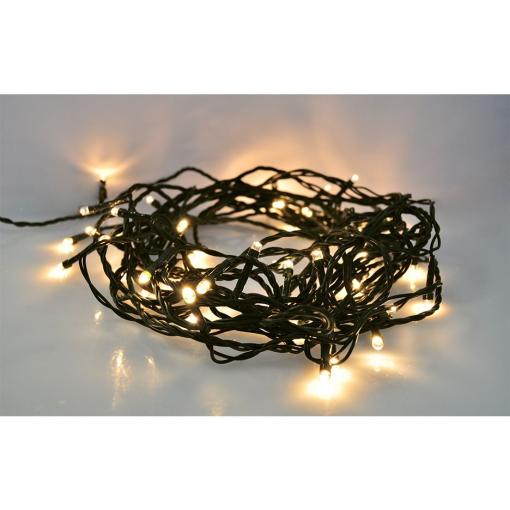 Solight LED venkovní vánoční řetěz, 300 LED, 30m, přívod 5m, 8 funkcí, časovač, IP44, teplá bílá - 1V04-WW-1