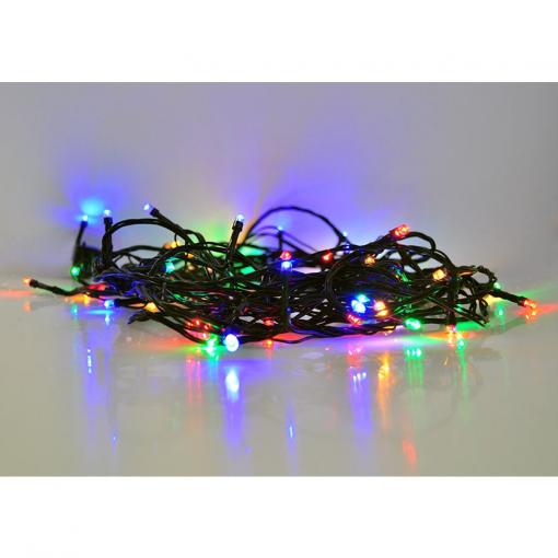 Solight LED venkovní vánoční řetěz, 300 LED, 30m, přívod 5m, 8 funkcí, časovač, IP44, vícebarevný - 1V04-M-1