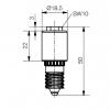 Signal Construct MBRE140814A LED žárovka žlutá E14 24 V DC/AC
