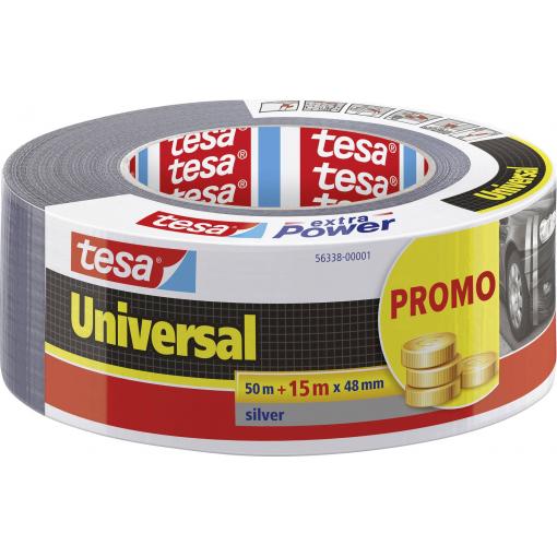 tesa UNIVERSAL 56338-00001-01 páska se skelným vláknem stříbrná (d x š) 65 m x 48 mm 1 ks