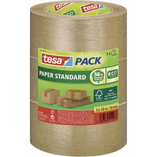 tesa STANDARD ecoLogo® 58292 balicí lepicí páska hnědá (d x š) 50 m x 50 mm 3 ks