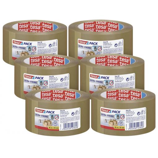 tesa ULTRA STRONG 57177 balicí lepicí páska hnědá (d x š) 66 m x 50 mm 6 ks