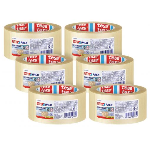 tesa ULTRA STRONG 57176 balicí lepicí páska transparentní (d x š) 66 m x 50 mm 6 ks