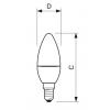 LED žárovka Philips E14 2,8W 4000K 230V B35 FR   P312463